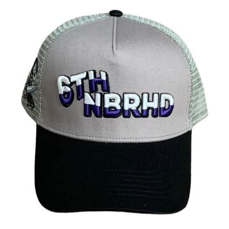 6Th Nbrhd Logo Snapback Hat - Mesh - Image 3