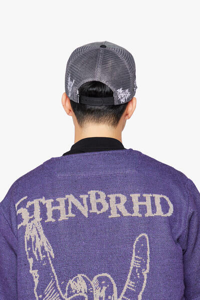 6Th Nbrhd Logo Snapback Hat - Mesh - Image 5