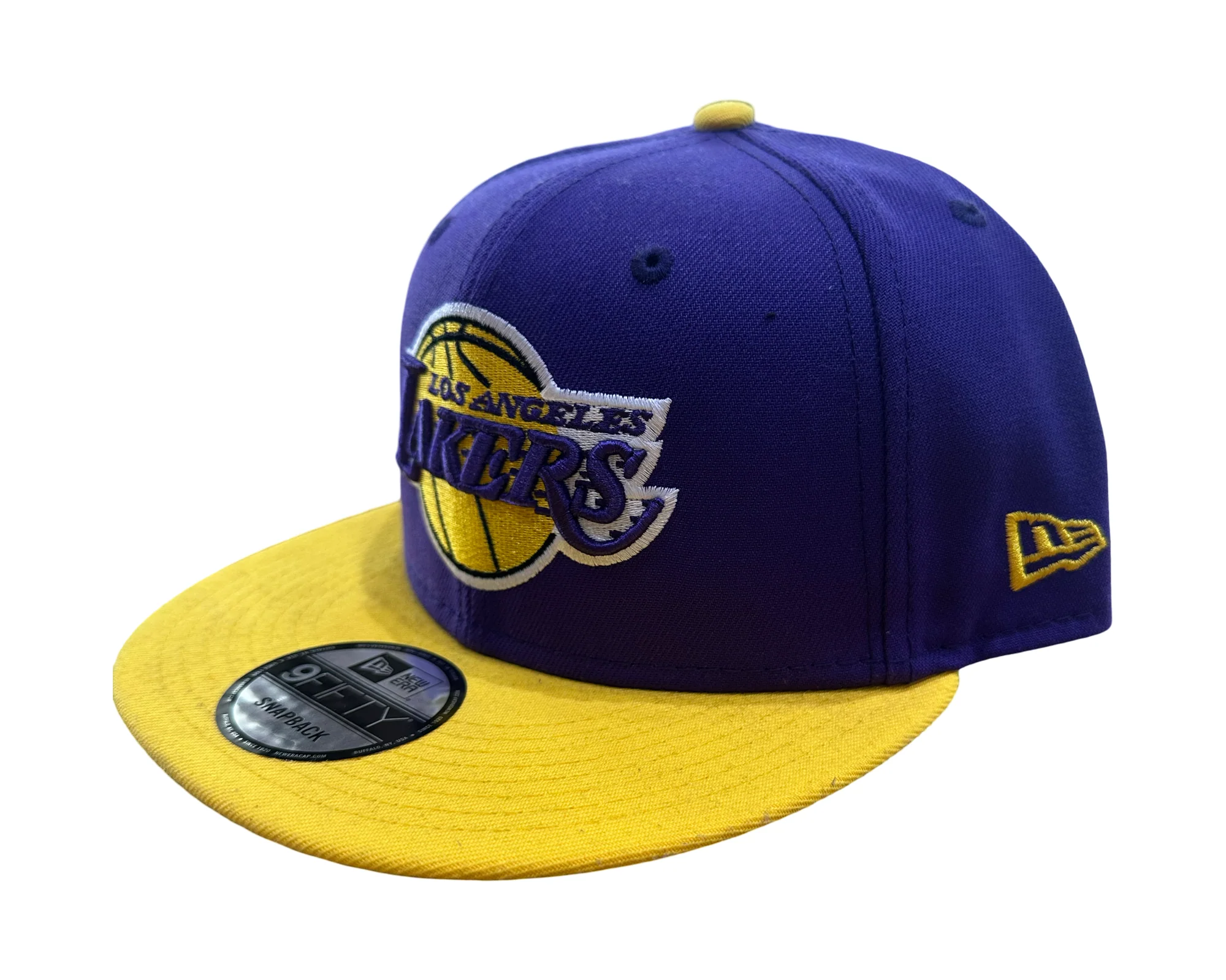 New Era Lakers Snapback Hat - Raised Logo - Image 3