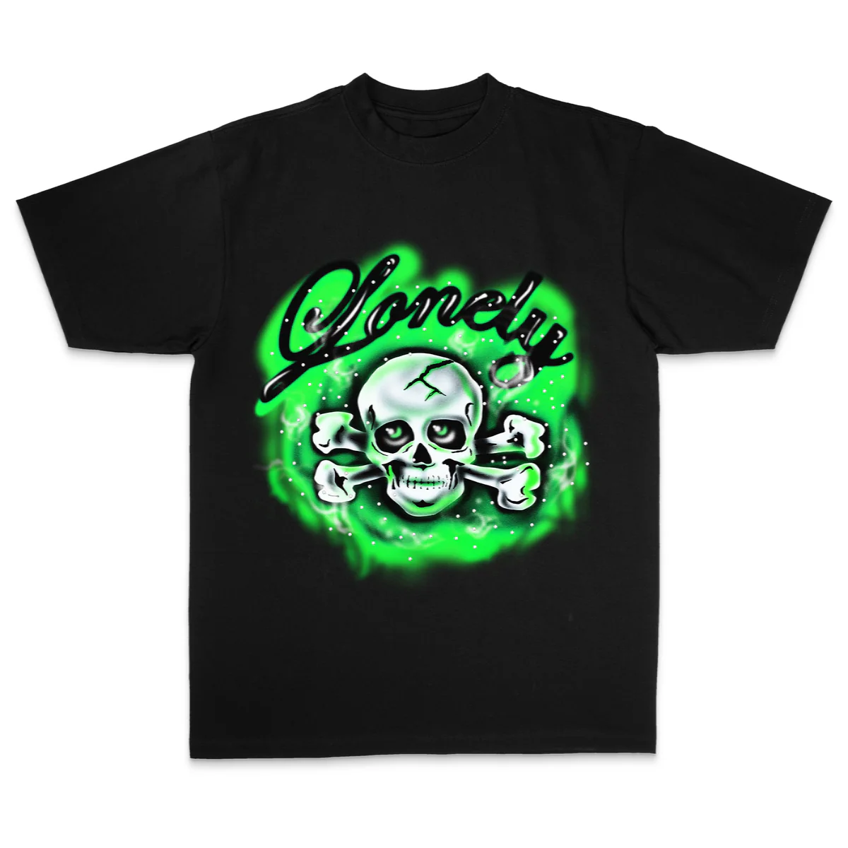 Lonely Hearts Club Crossbones Rhinestone Tee T-Shirt - Image 3