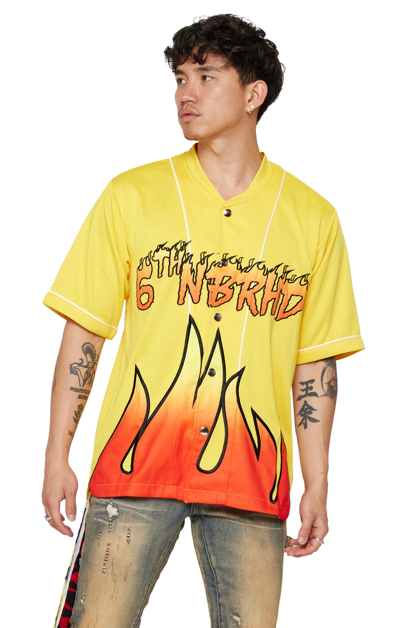 6TH NBRHD Flames Shirt - Image 2