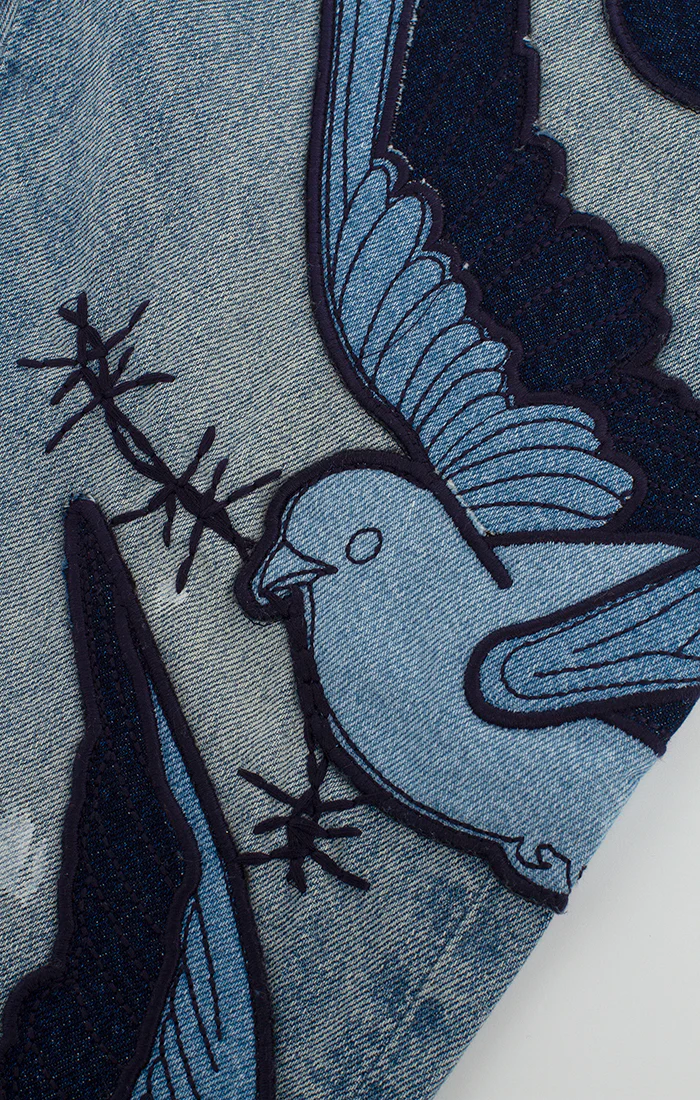 Bldg4 Flock Jeans with Bird Embroidery - Image 5
