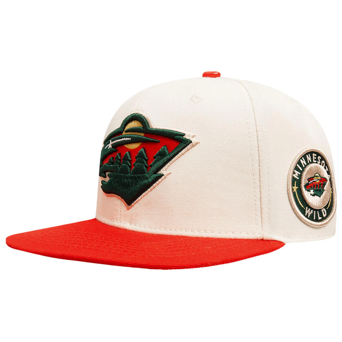 Pro Standard Minnesota Wild Retro Classics Logo Wool Blend Snapback Hat - Image 4
