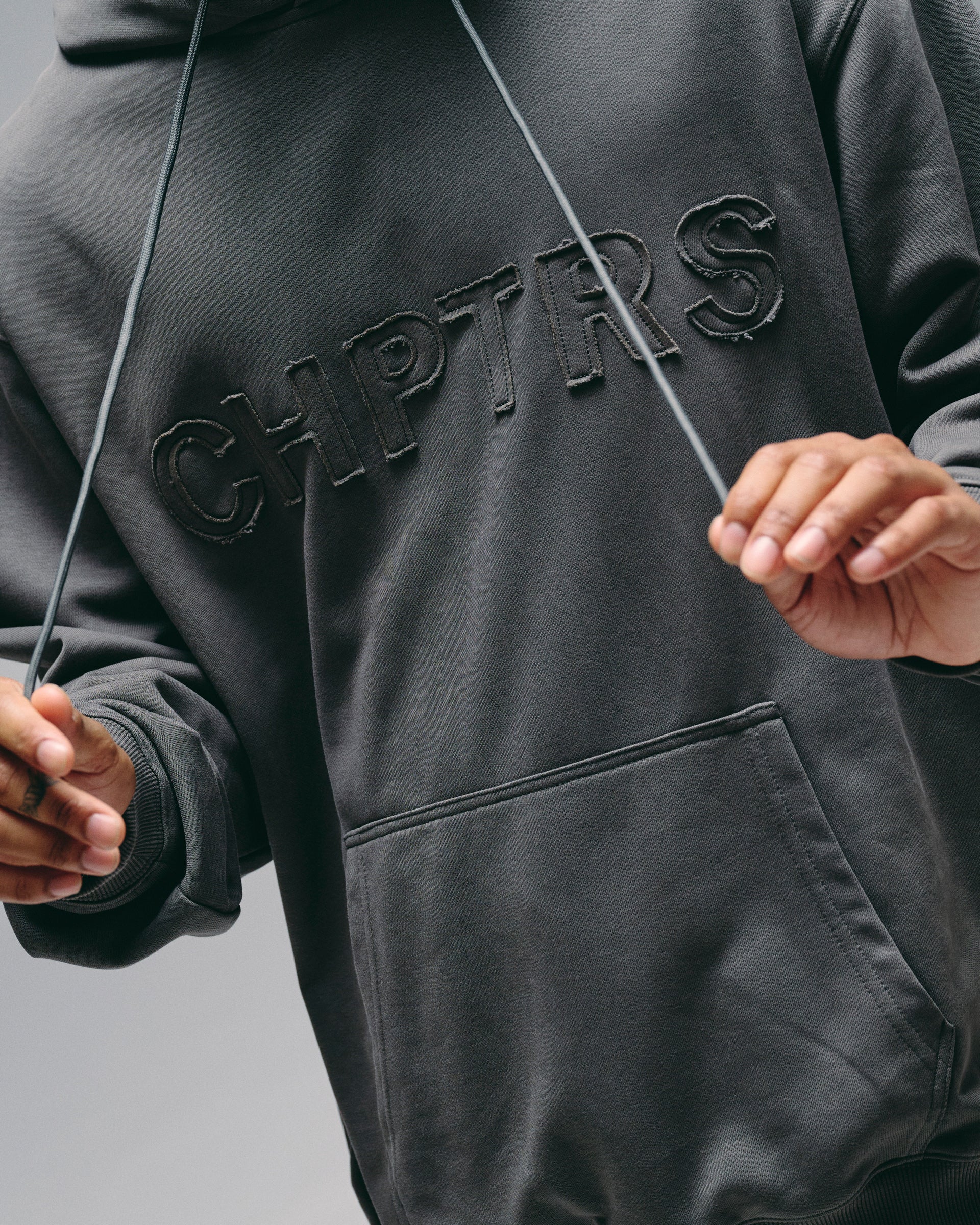 Silnt Chptrs Grit Hoodie - Embossed Text - Image 10