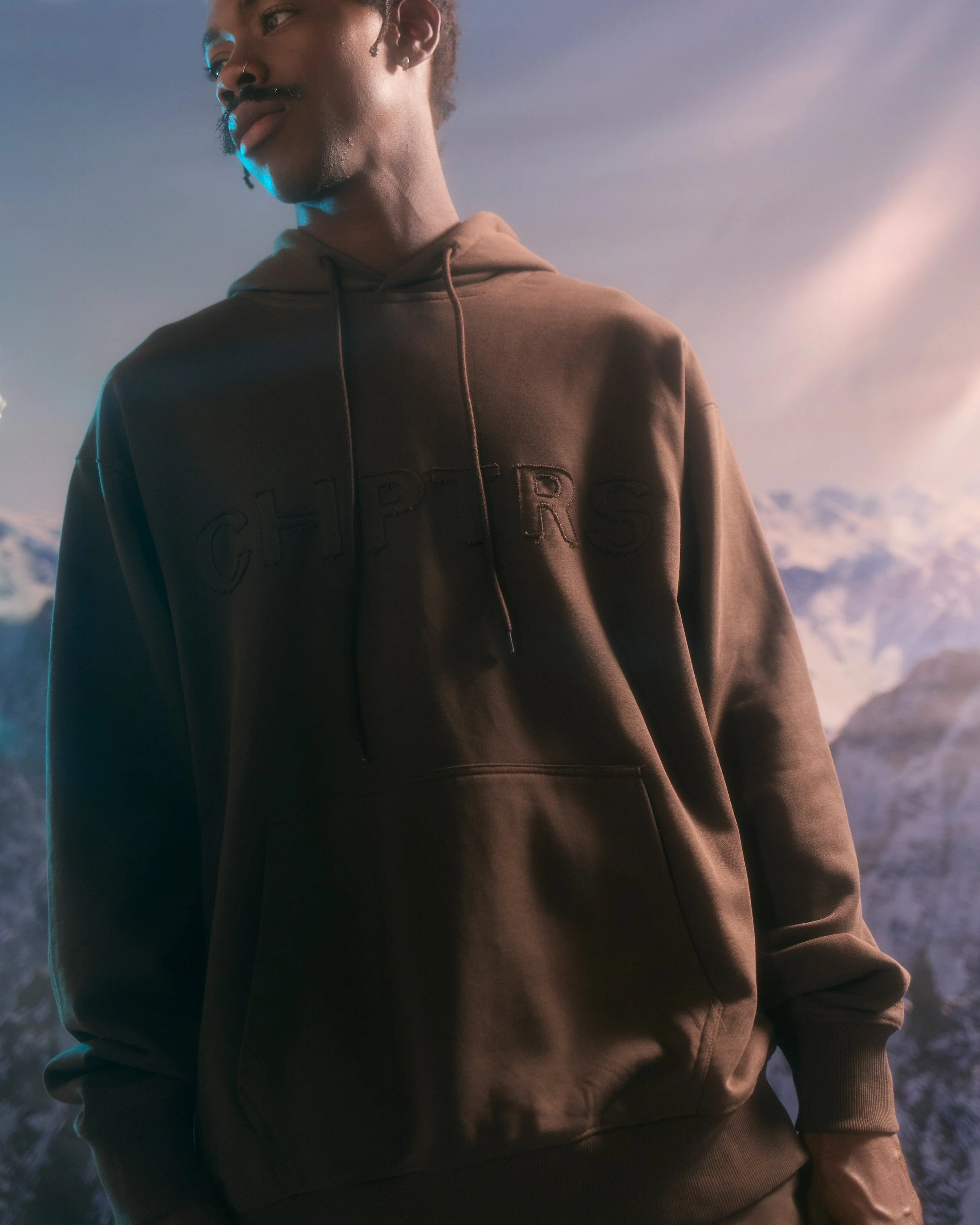 Silnt Chptrs Grit Hoodie - Embossed Text - Image 5