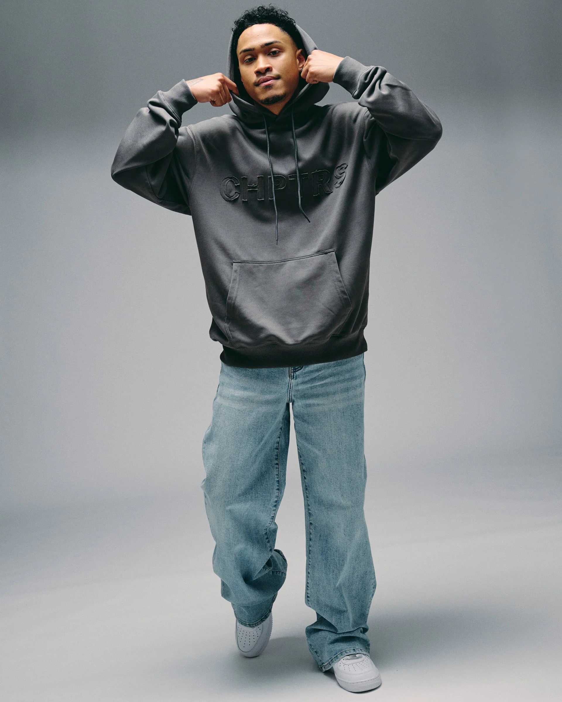 Silnt Chptrs Grit Hoodie - Embossed Text - Image 9