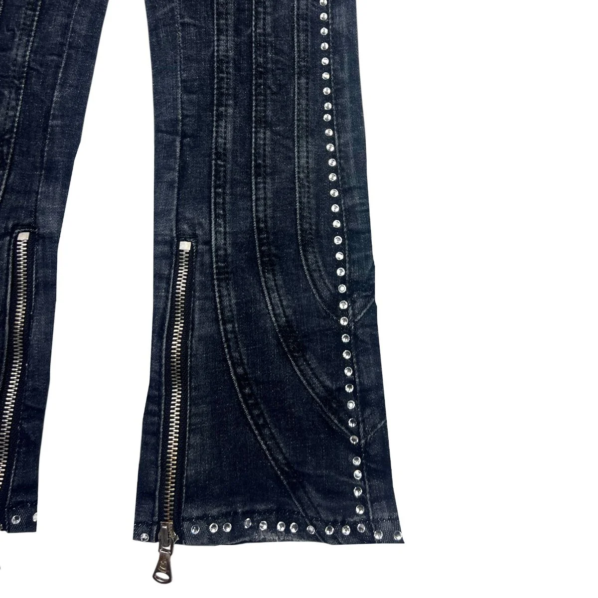 Elite Premium -Line Zipper Kids Jeans - Dark Wash - Image 4