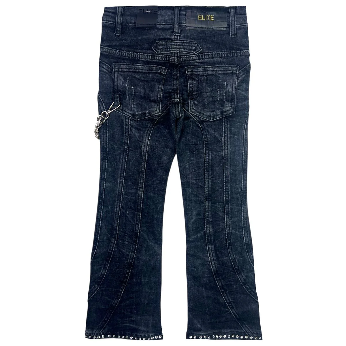 Elite Premium -Line Zipper Kids Jeans - Dark Wash - Image 6